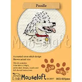 Hot Picks Mouseloft Poodle Cross Stitch Kit - 00G-005paw