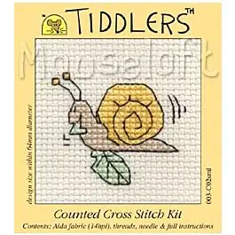 Worldwide Shipping Mouseloft Snail Cross Stitch Kit - 003-C02sml