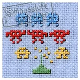 New Arrival Mouseloft Space Invaders Cross Stitch Kit - 004-J03stl