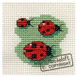 Mouseloft Three Ladybirds Cross Stitch Kit - 004-C06stl Original