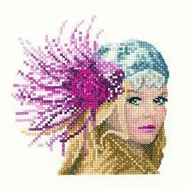 While Supplies Last MEFL1131 - Fleur Miniature Cross Stitch Kit