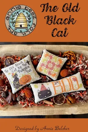 Limited Time The Old Black Cat by Annie Beez Folk Art
