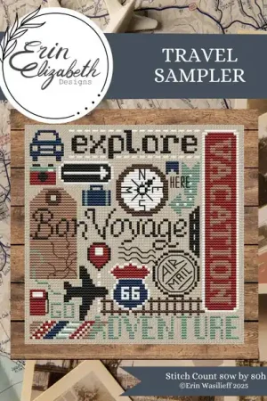 Travel Sampler by Erin Elizabeth Designs Weekend Sale