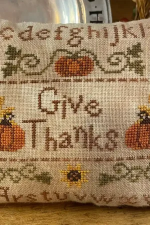 Give Thanks Sampler Pillow by Mani di Donna Genuine