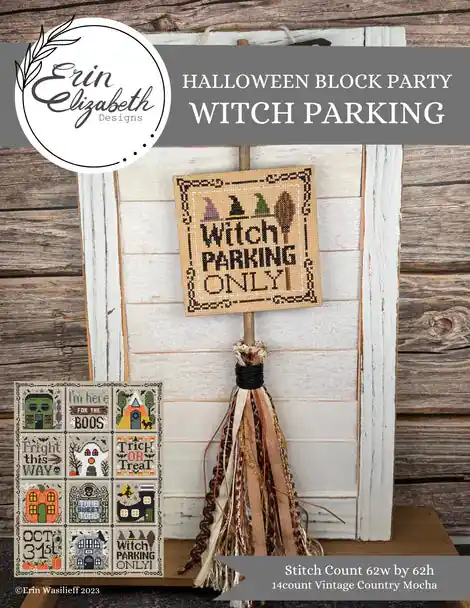 No Minimum Order Halloween Block Party - Witch Parking by Erin Elizabeth Designs