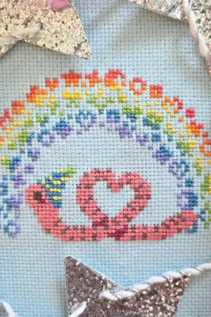 Birthday Worm by BAD Stitch Shop Now