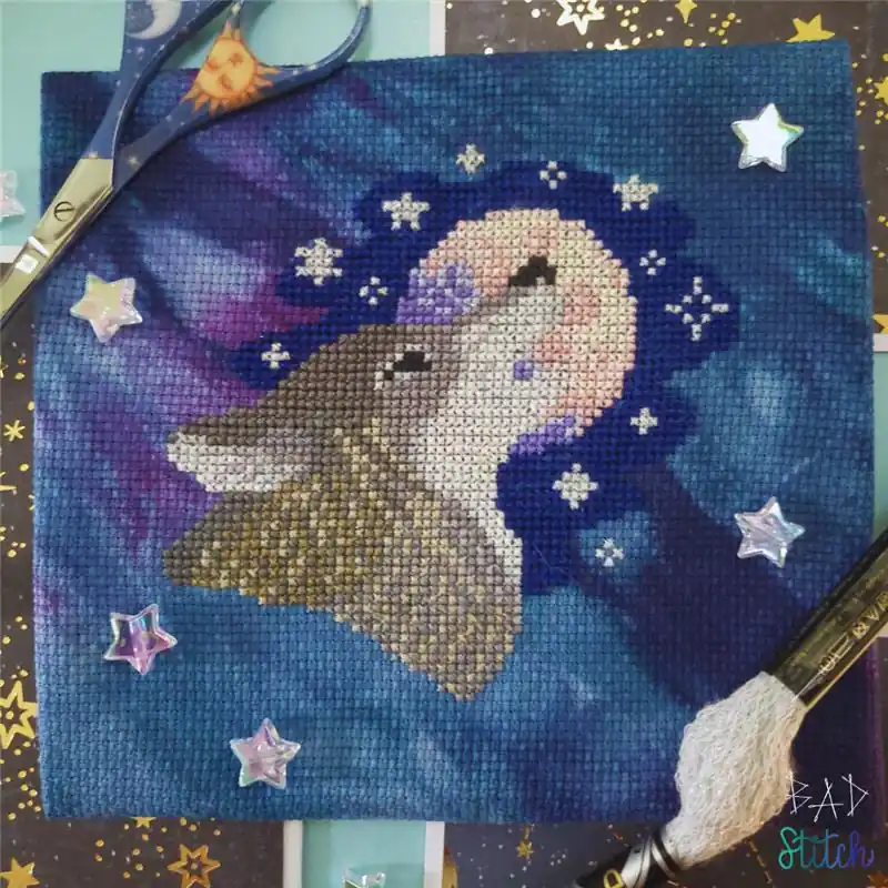 Howling Wolf by BAD Stitch Don’t Miss Out