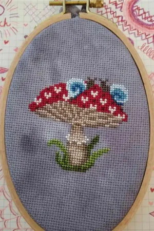 Mushroom Sweethearts by BAD Stitch Same Day Shipping