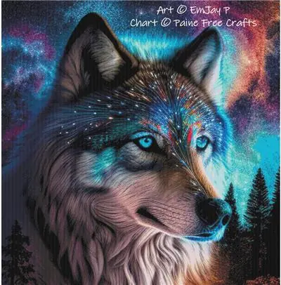 Cosmic Wolf by Paine Free Crafts Free Shipping