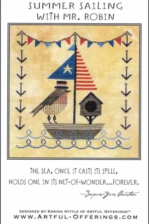 Summer Sailing With Mr. Robin by Artful Offerings Original