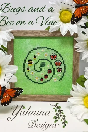 Factory Price Bugs and a Bee on a Vine by Yahnina Designs