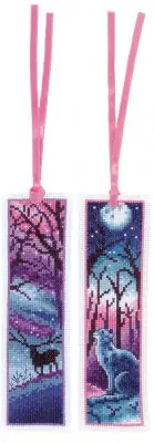 Cat and Deer Bookmarks by Vervaco Handmade