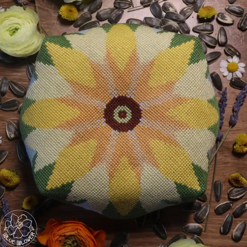 Sunflower Biscornu by The Blue Flower Editor’s Pick