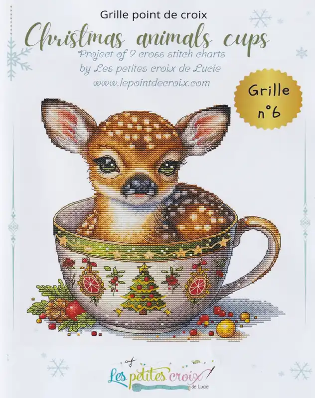 Christmas Animals Cups Reindeer by Les petites croix de Lucie Buy Online