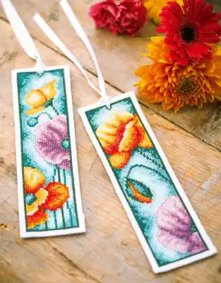 Poppies - Bookmark set of 2 by Vervaco Instant Buy