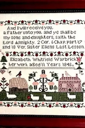 Best Choice Elizabeth Whitfield Warbrick- 1848 by Olde Willow Stitchery