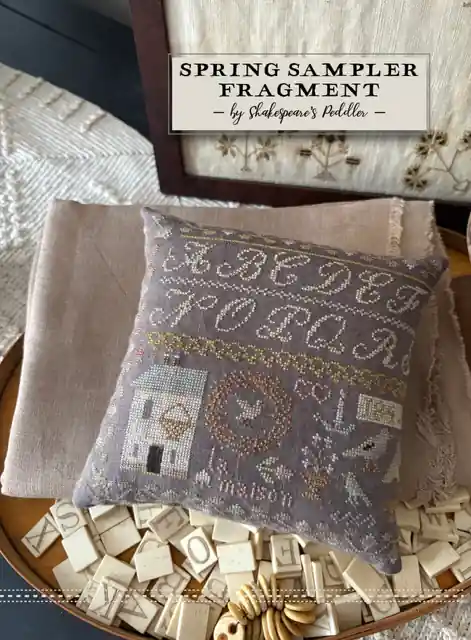 Spring Sampler Fragment by Shakespeare's Peddler's Bargain