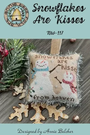 Snowflakes Are Kisses From Heaven by Annie Beez Folk Art Genuine