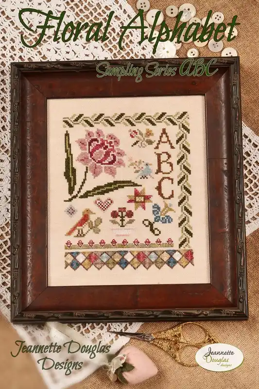 ABC Floral Alphabet Sampling Series by Jeannette Douglas Designs Luxury