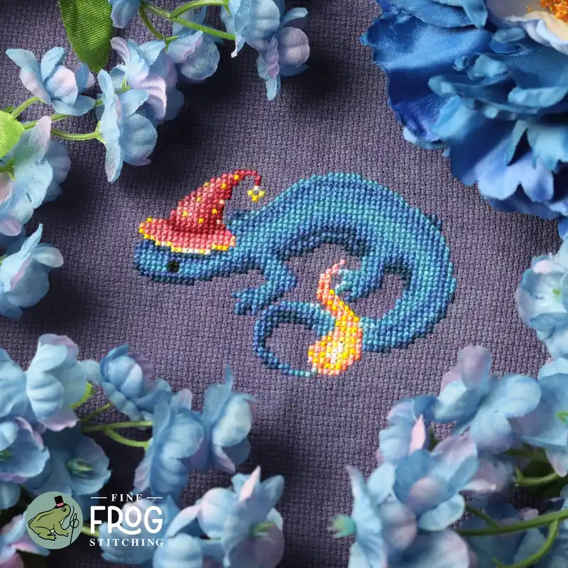Buy Direct Wizardly Newt by Fine Frog Stitching
