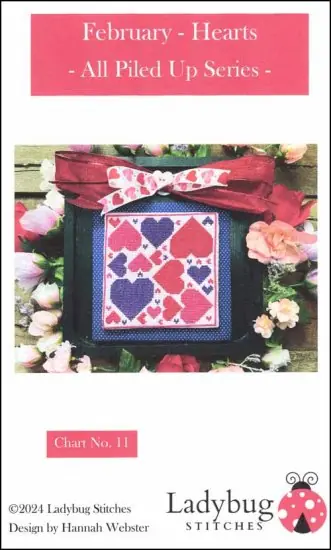Best Seller February Hearts by Ladybug Stitches