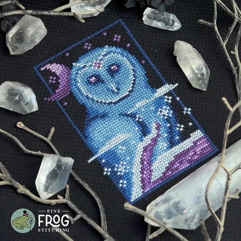 Winter Night Watcher by Fine Frog Stitching Fast Shipping
