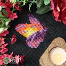 Place Order Mountain Sunset Moth by Fine Frog Stitching