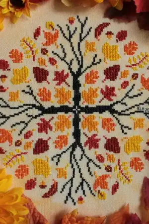 Clearance Leaf Pile by Sprouting Lupine