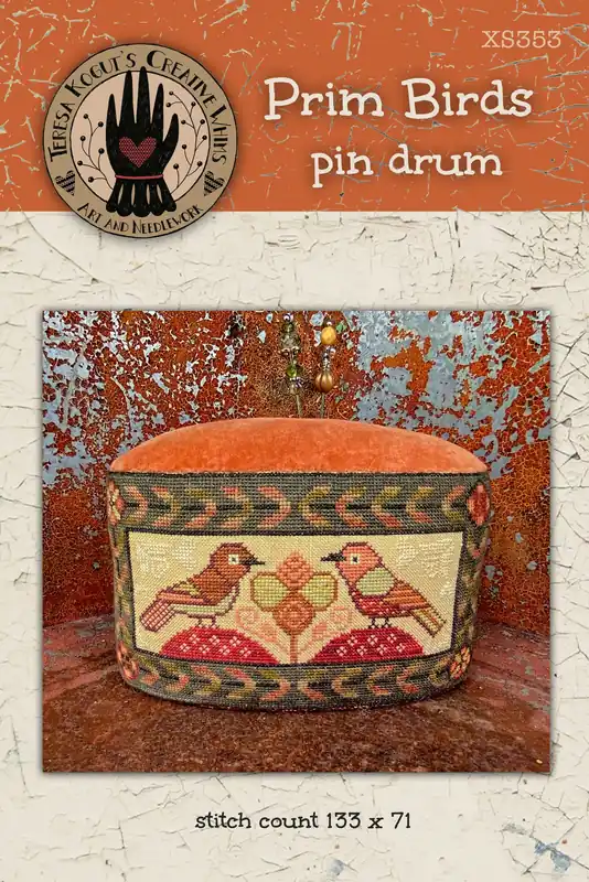Editor’s Pick Prim Birds pin drum by Teresa Kogut