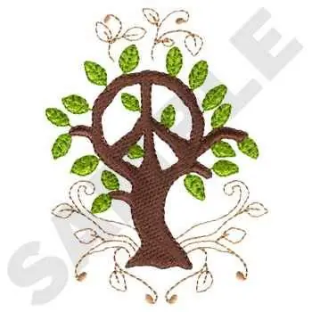 Peace Tree Embroidery Design New Arrival