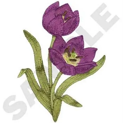 New Arrival Wild Tulip Embroidery Design