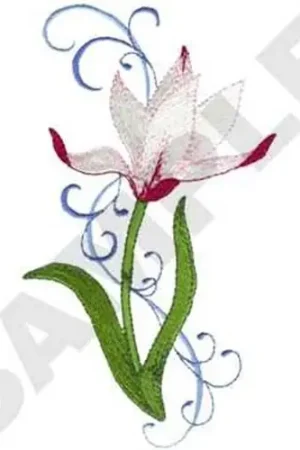 Budget Candy Cane Tulip Embroidery Design