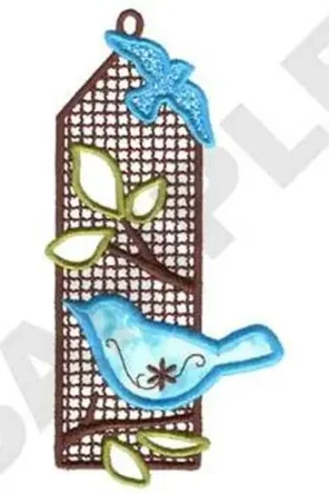 Bird Bookmark Applique Embroidery Design Final Sale