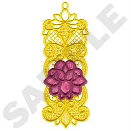 Order Now Floral Bookmark Applique Embroidery Design