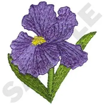 Time-Limited Iris Embroidery Design