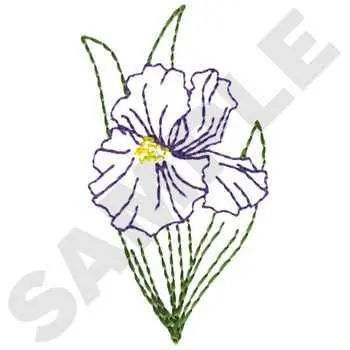 Iris Outline Embroidery Design Get Yours