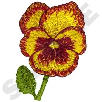 Cheap Pansy Embroidery Design
