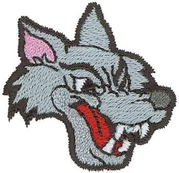 Factory Price Wolf Mascot Embroidery Design