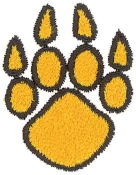 Modern Animal Pawprint Embroidery Design