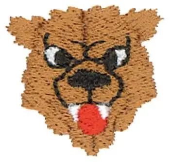 Bear Head Embroidery Design Certified