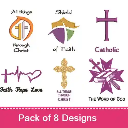 Direct From Manufacturer Faith Embroidery design pack by Jumprope Designs, Embroidery Packs on EmbroideryDesigns.com