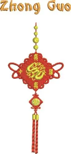 Zhong Guo Lantern Embroidery Design Wholesale