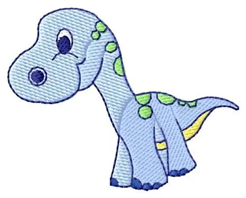 Markdown Dinosaur Embroidery Design