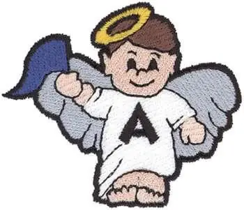 Angel A Embroidery Design Grab Now