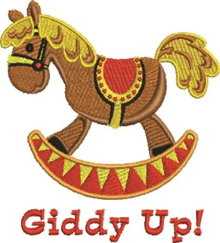 Giddy Up Embroidery Design Authentic