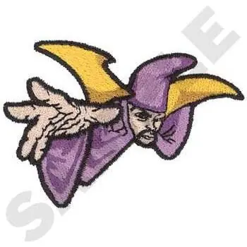 Hassle-Free Returns Wizards Mascot Embroidery Design