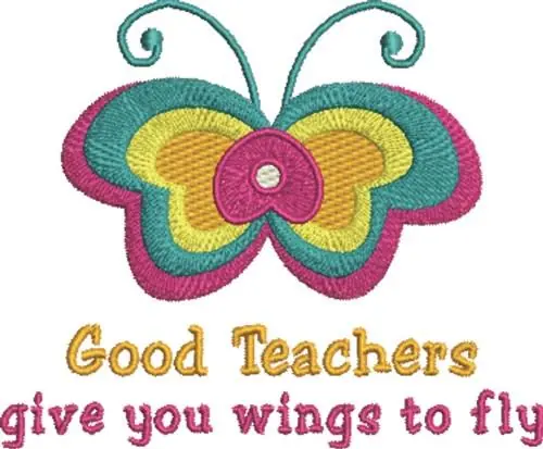 Butterfly Teacher Embroidery Design Latest