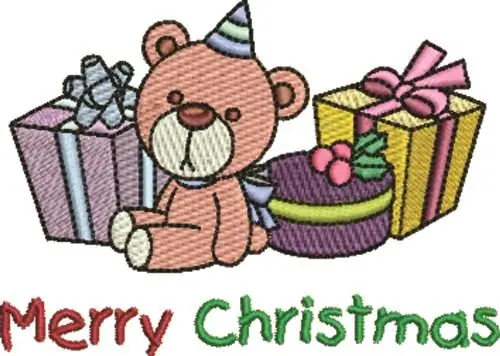 Low Price Merry Christmas Embroidery Design