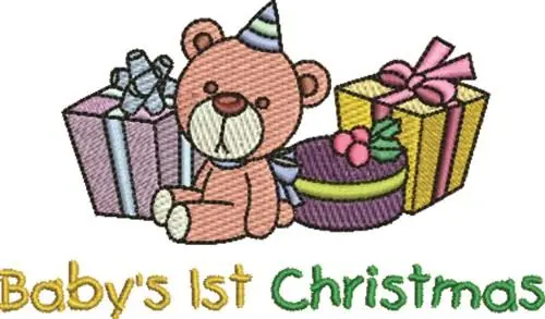 Original 1st Christmas Embroidery Design