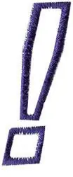Trending Club 4 Exclamation Mark Embroidery Design
